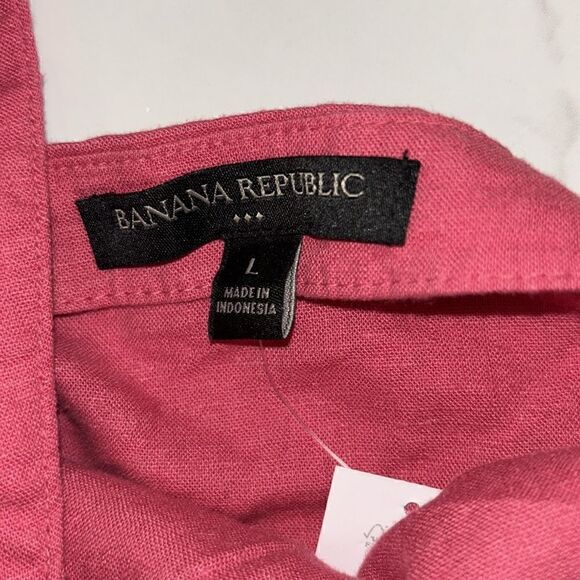 BANANA REPUBLIC LINEN-RAYON TANK in Camp Pink Sz S NWT - Picture 9 of 10